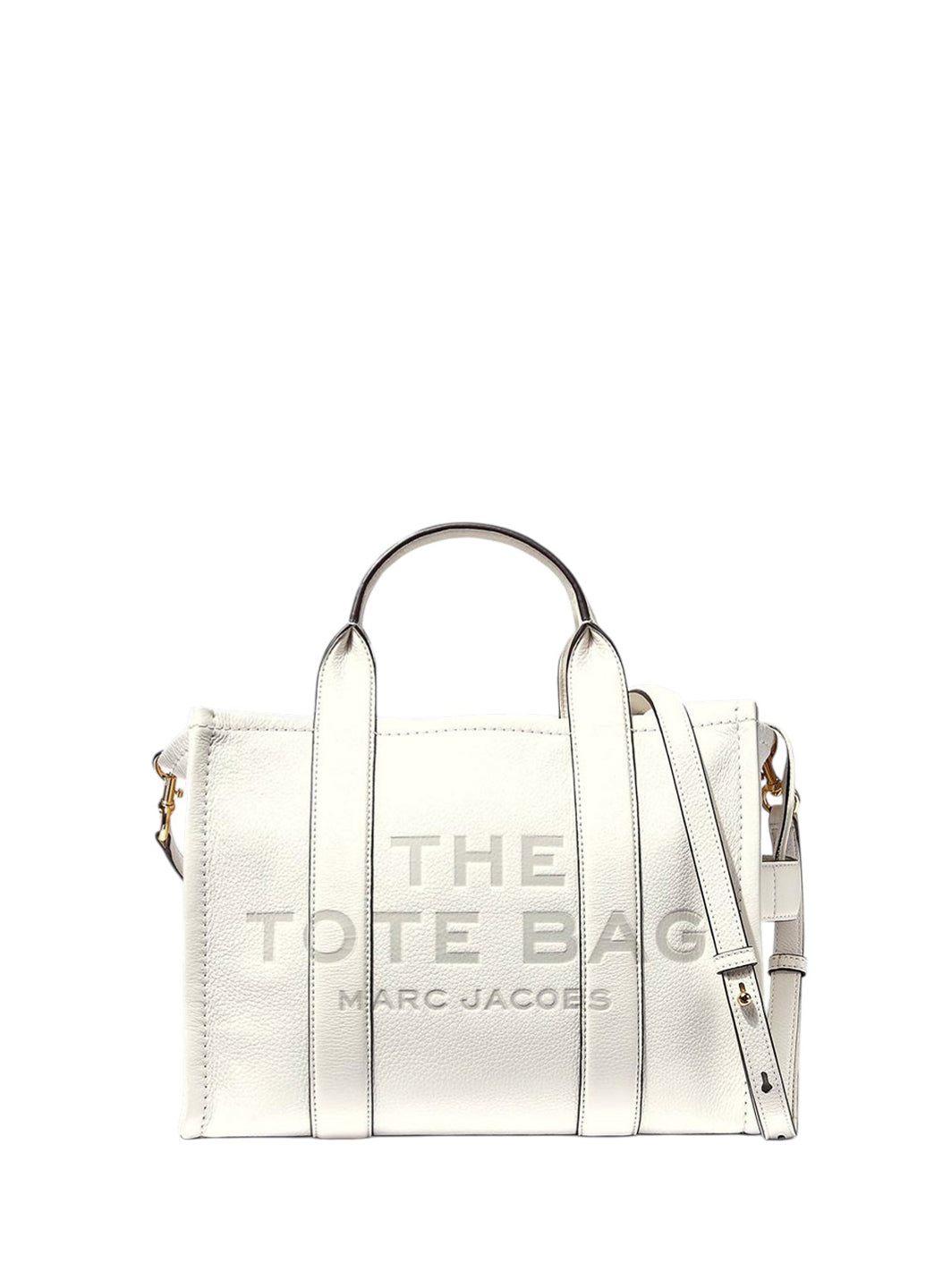 Marc Jacobs Leather Small Tote Bag White