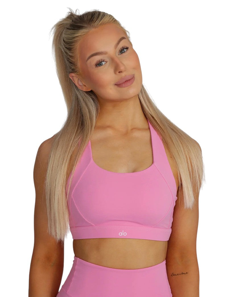 Alo Yoga Airlift Suit Up Sports Bra Pink