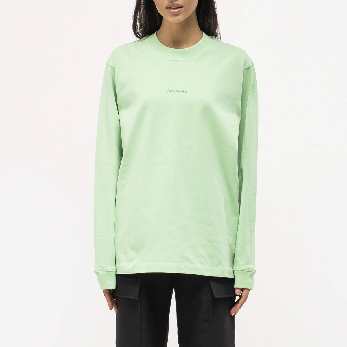 Acne Studios Simple Logo Long Sleeve Grass Green - Оригінал