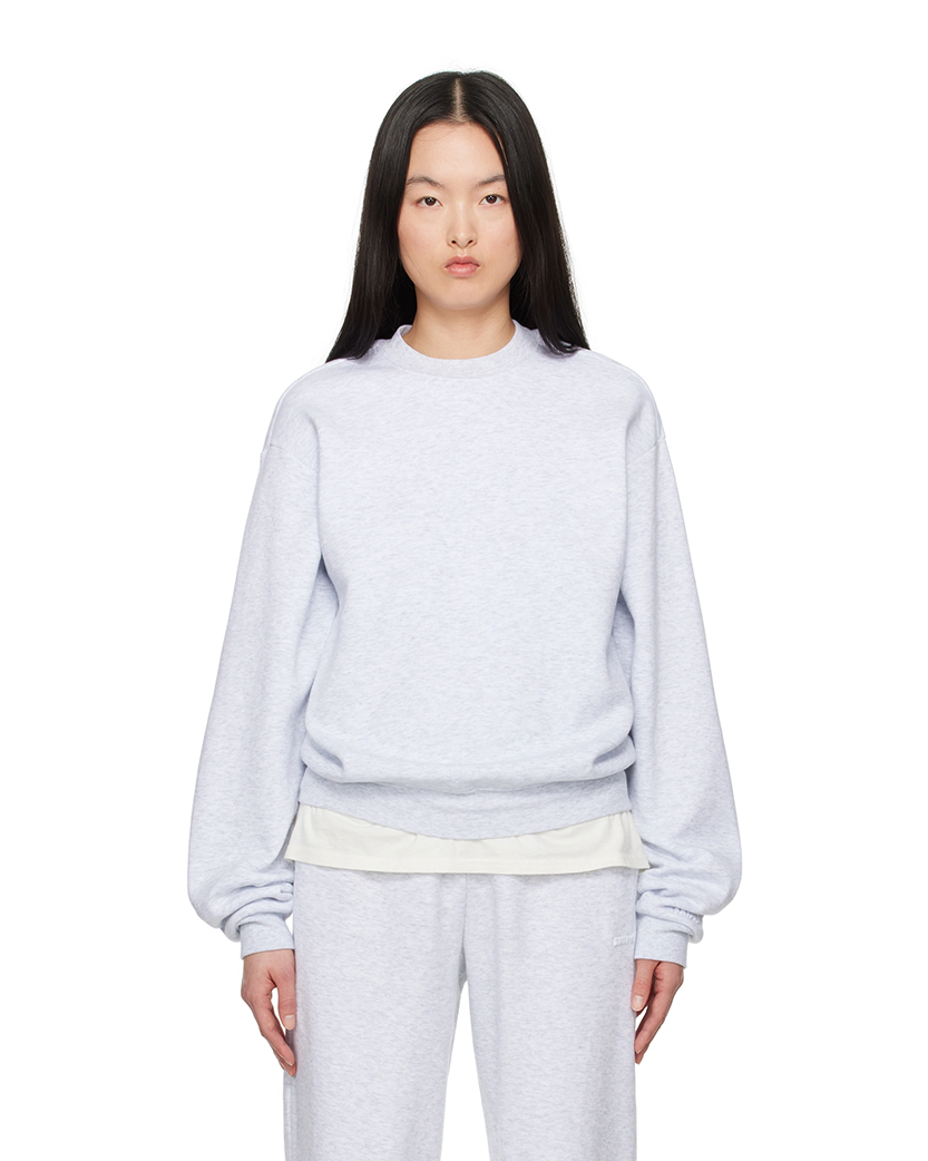 Skims Cotton Fleece Classic Sweatshirt Light Heather Grey