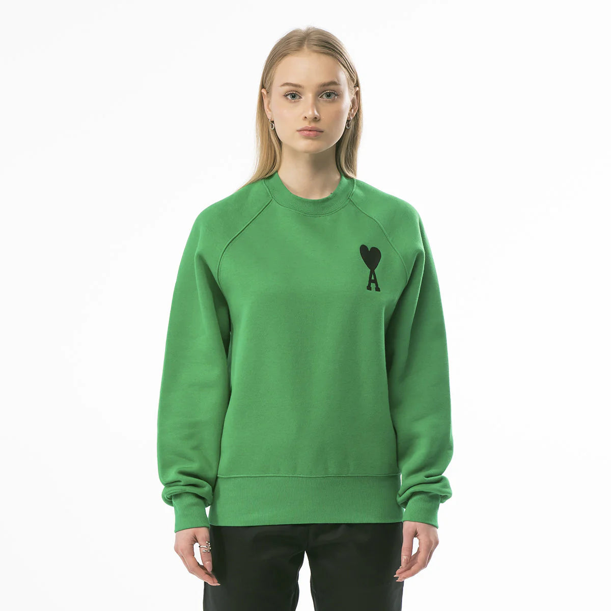 AMI Paris Embroidered Sweatshirt Green