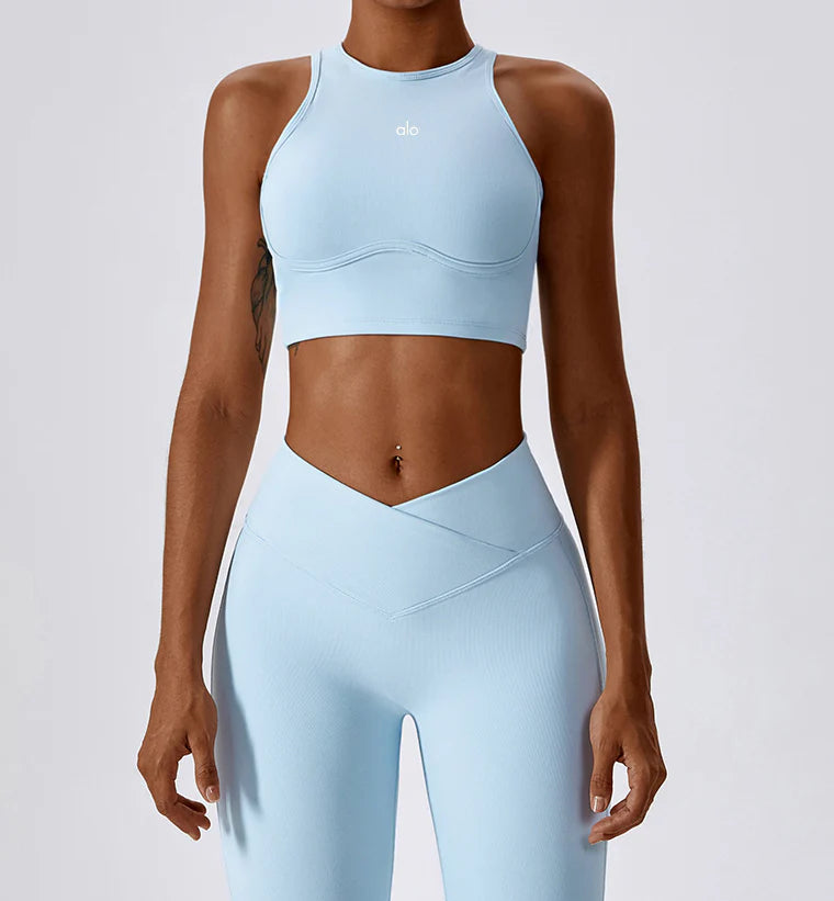 Alo Yoga Fitness Top Sky Blue 833341-SBL