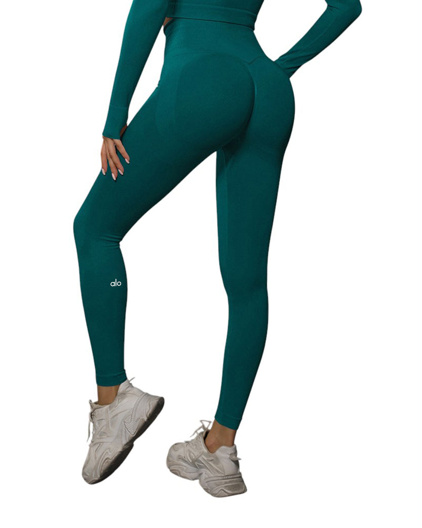 Alo Yoga High Waist Push-Up Leggings Emerald 6600-ED