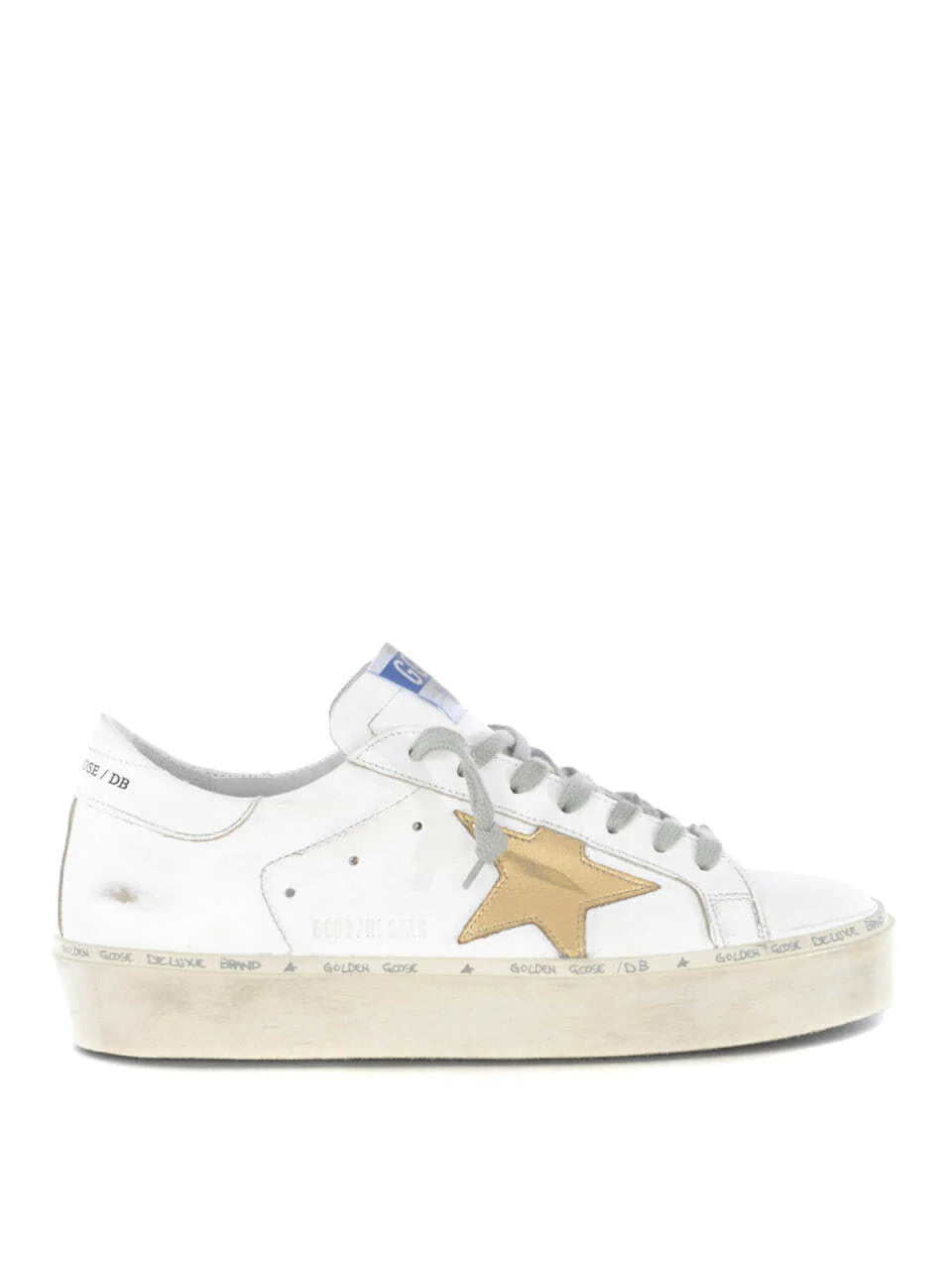 Golden Goose Hi Star White and Gold Leather Sneakers - Оригінал