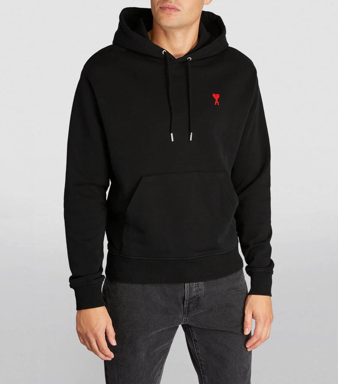 AMI Paris Ami de Coeur Small Heart Logo Hoodie Black