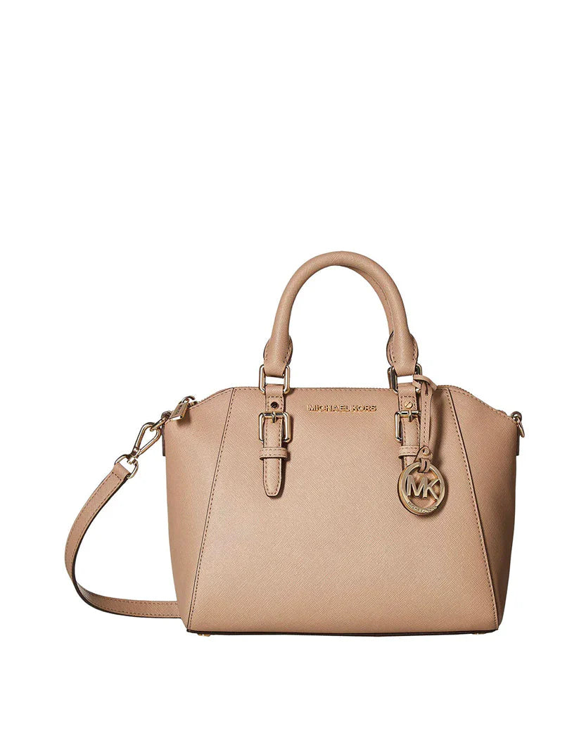 Michael Kors Ciara Medium Messenger Nude