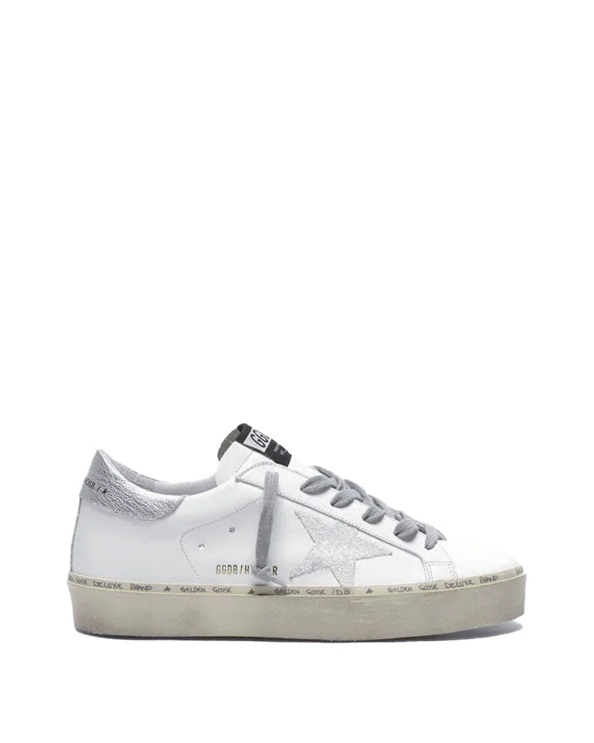 Golden Goose Hi Star White and Silver Leather Sneakers - Оригінал