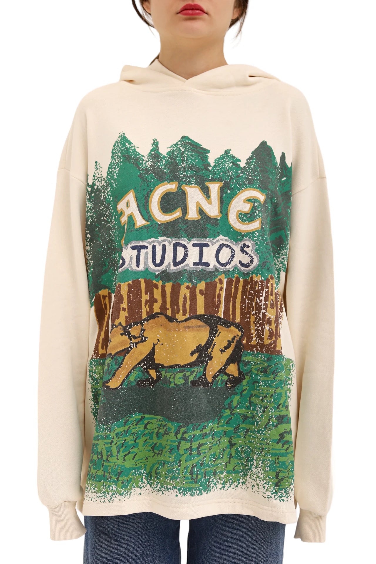 Acne Studios Printed cotton hoodie