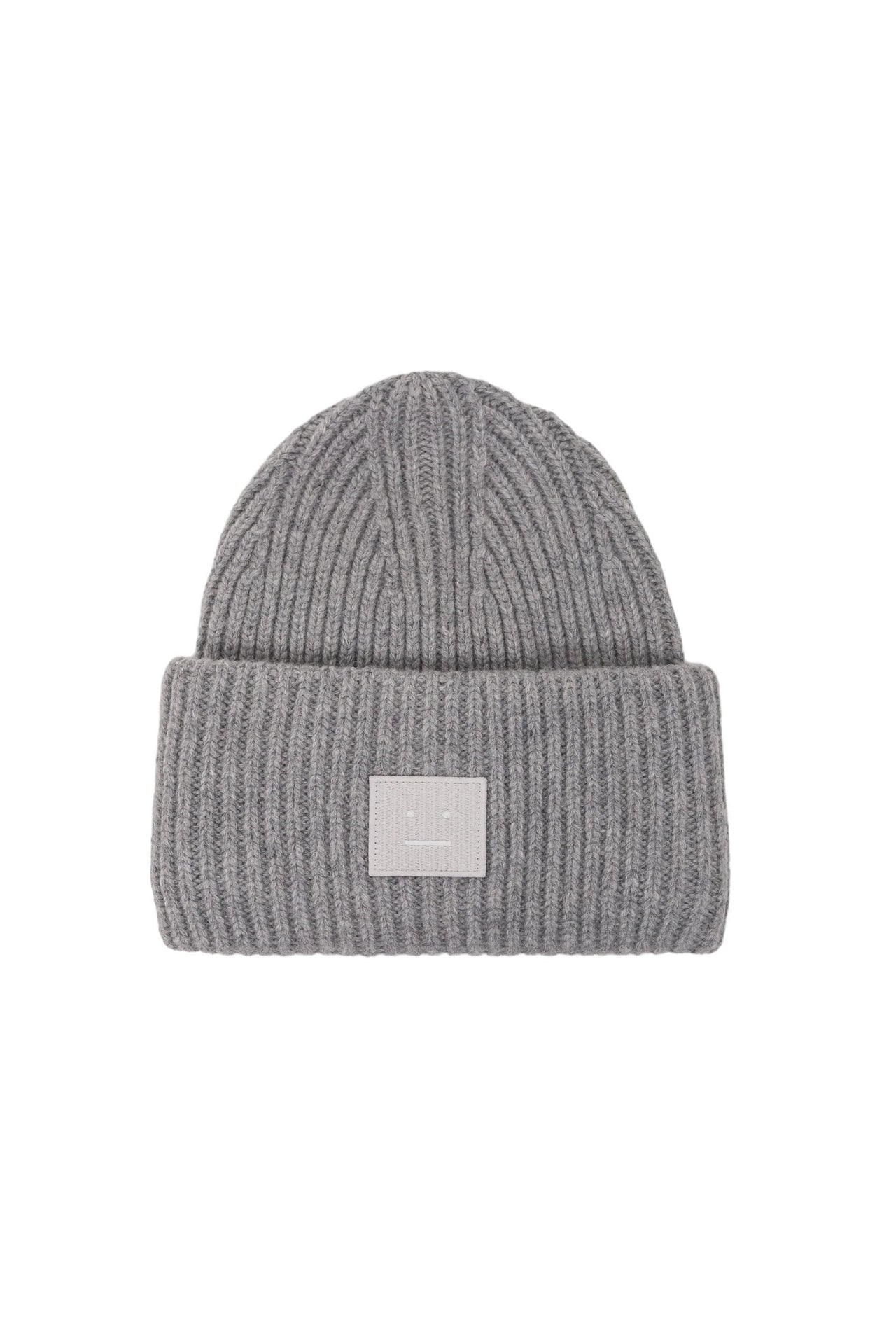 Acne Studios Rib knit beanie hat dark grey - Оригінал