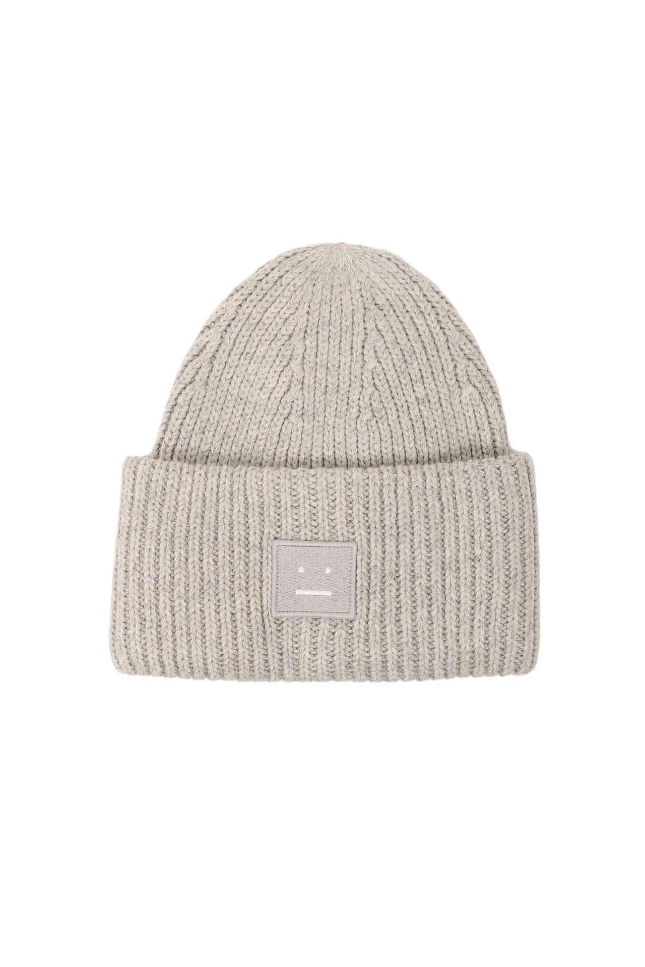 Acne Studios Rib knit beanie hat melange