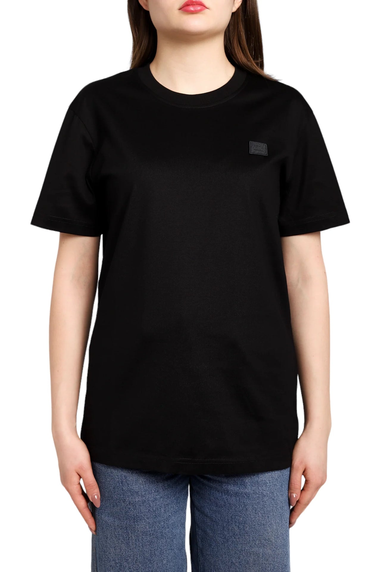 Acne Studios T-Shirt With Ellison Face Patch Black