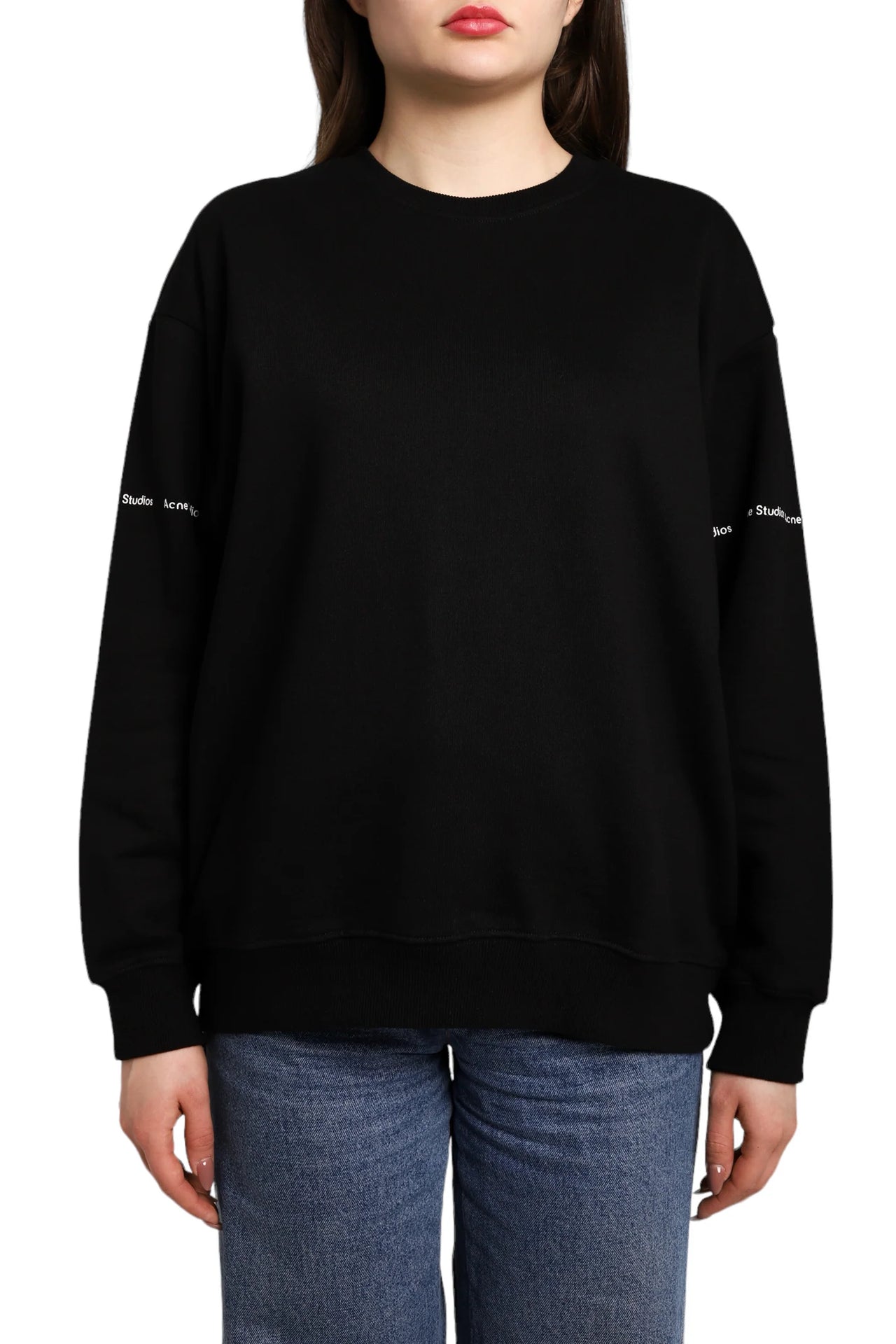 Acne Studios Logo Print Sweatshirt Black