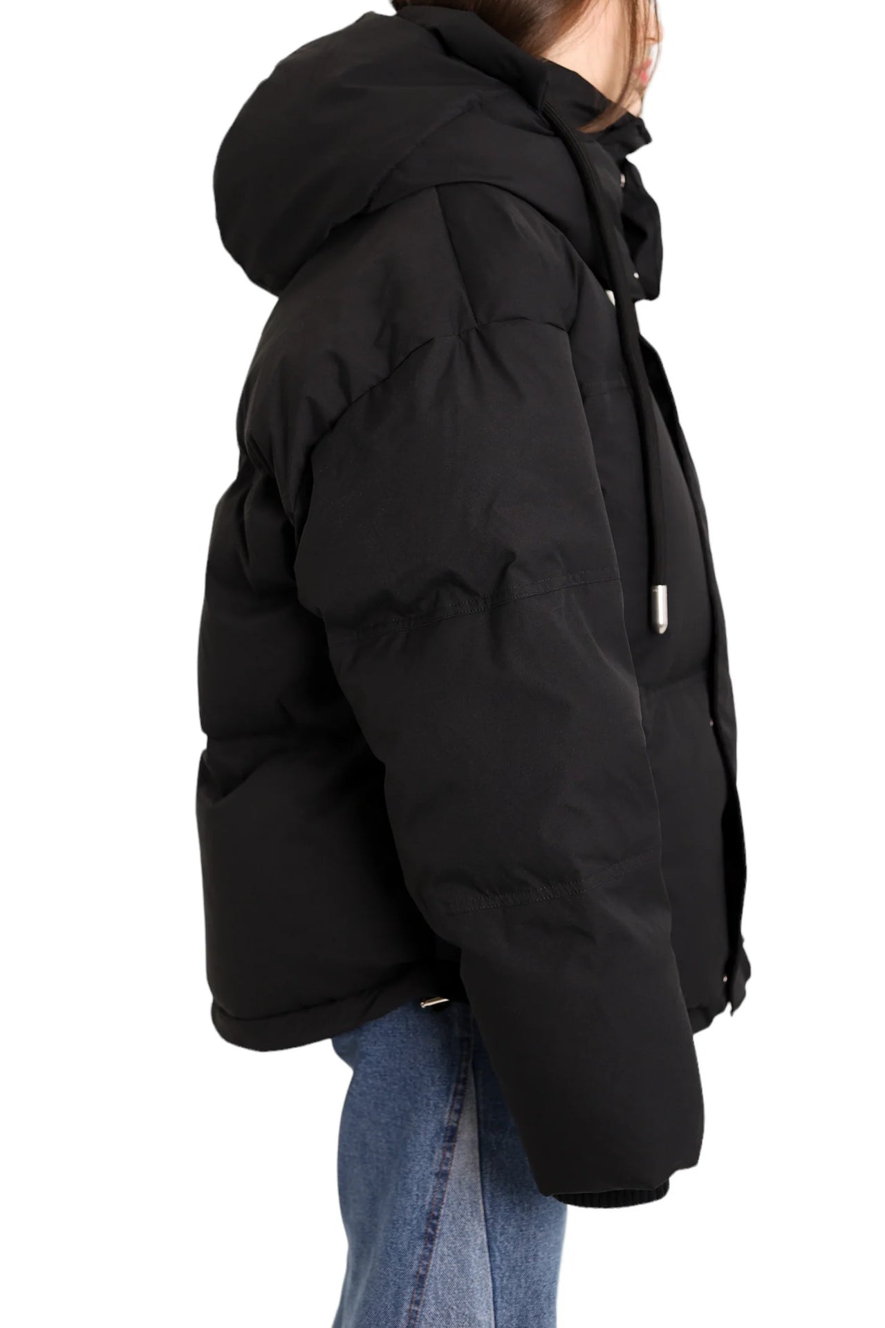 AMI Paris Ami de Coeur-Patch Padded Jacket Black