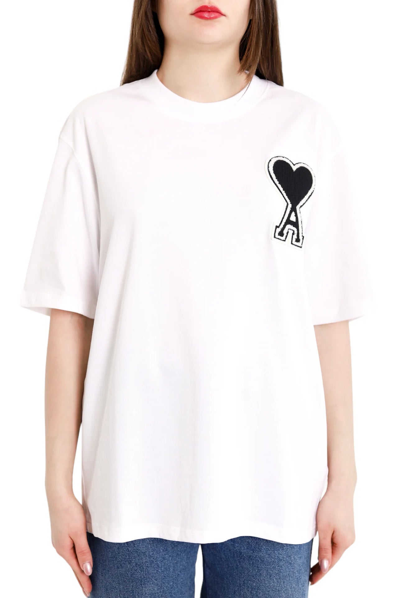 AMI Paris Exclusive Ami De Coeur T-Shirt White Black Heart