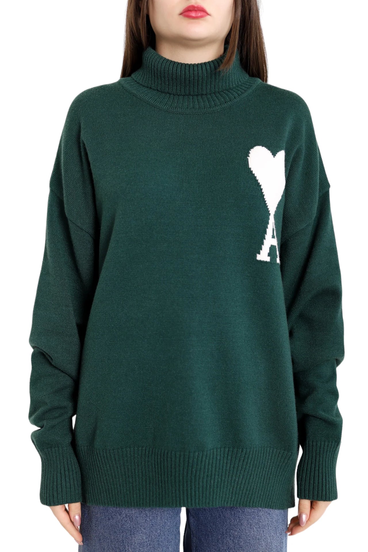 AMI Paris Ami de Coeur jumper Green