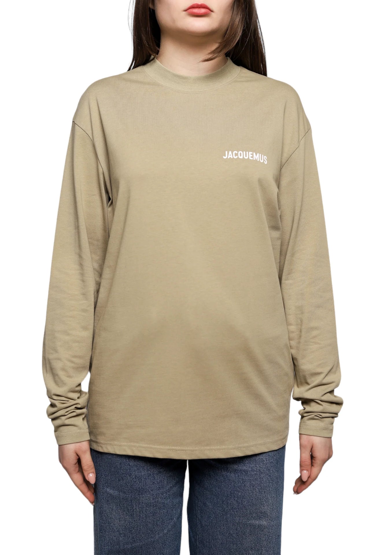 Jacquemus Le T-Shirt Manches Long Sleeve T-Shirt Khaki - Оригінал