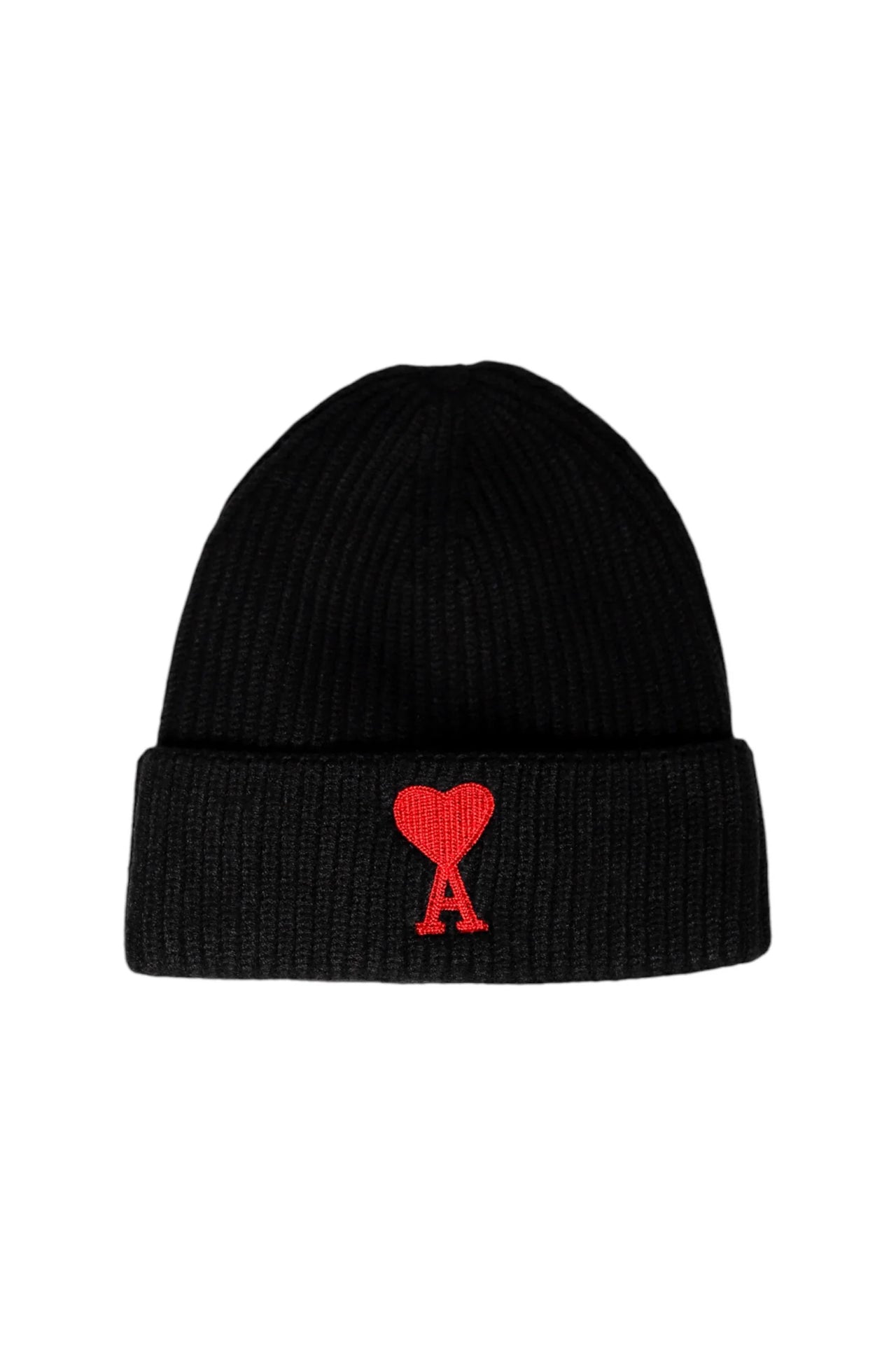 AMI Alexandre Mattiussi Ami de Coeur Patch Beanie Black