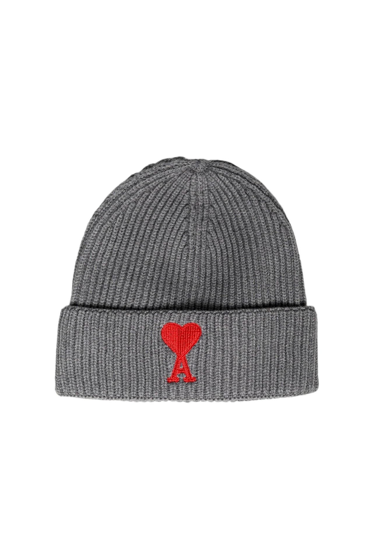 AMI Alexandre Mattiussi Ami de Coeur Patch Beanie Grey