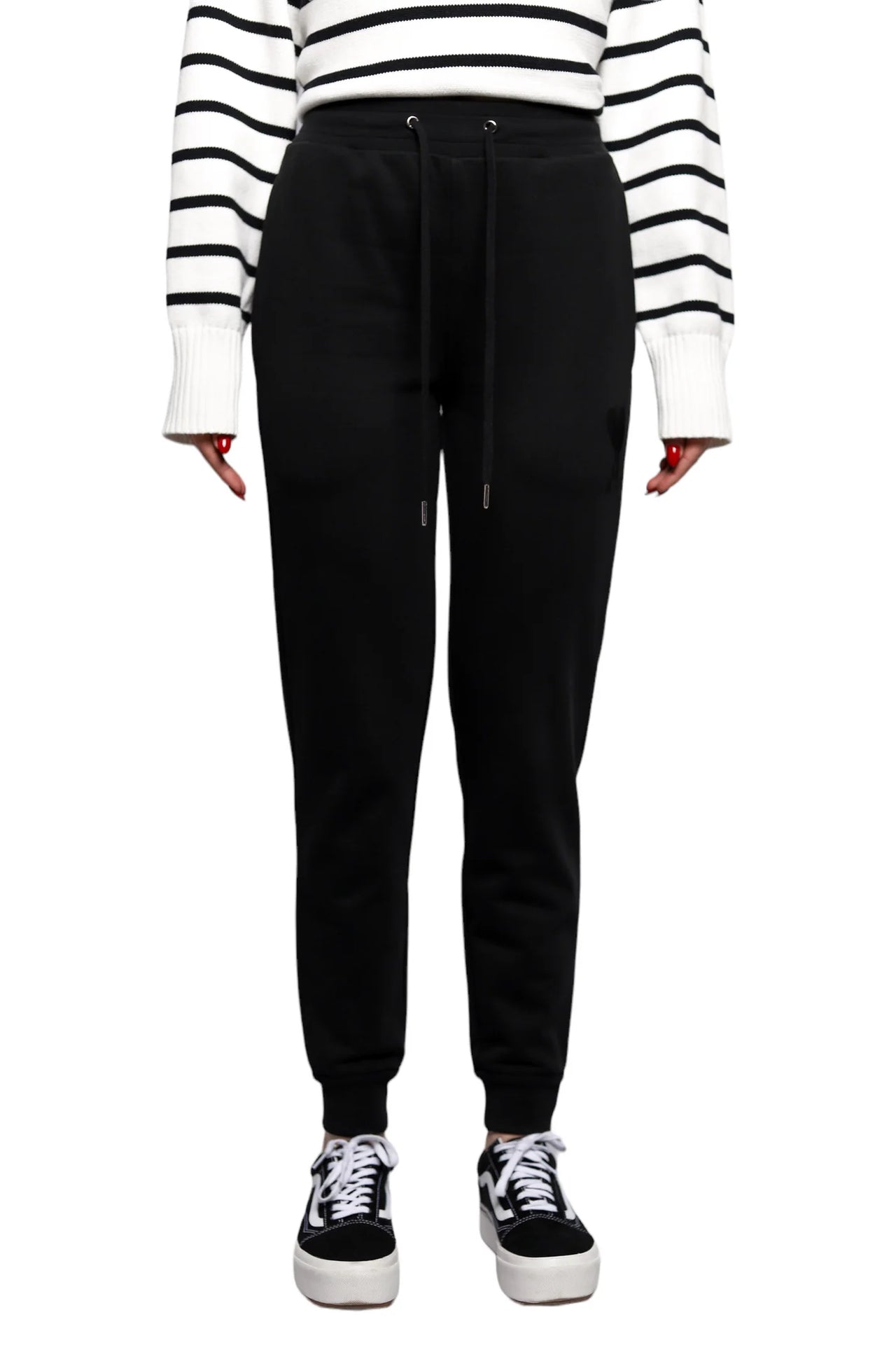 AMI Paris Organic Jersey Sweatpants Black