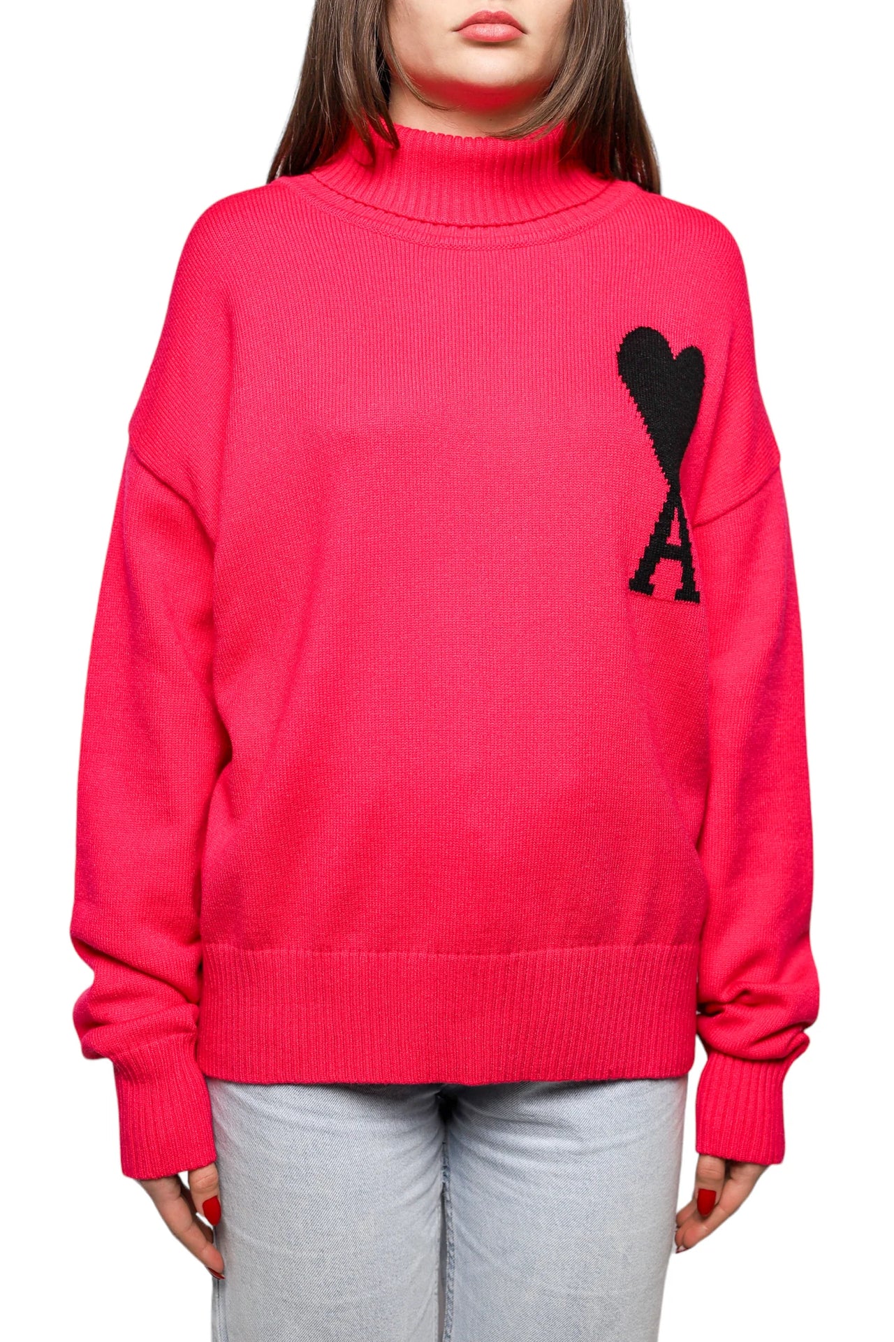 AMI Paris Ami de Coeur jumper Fuchsia