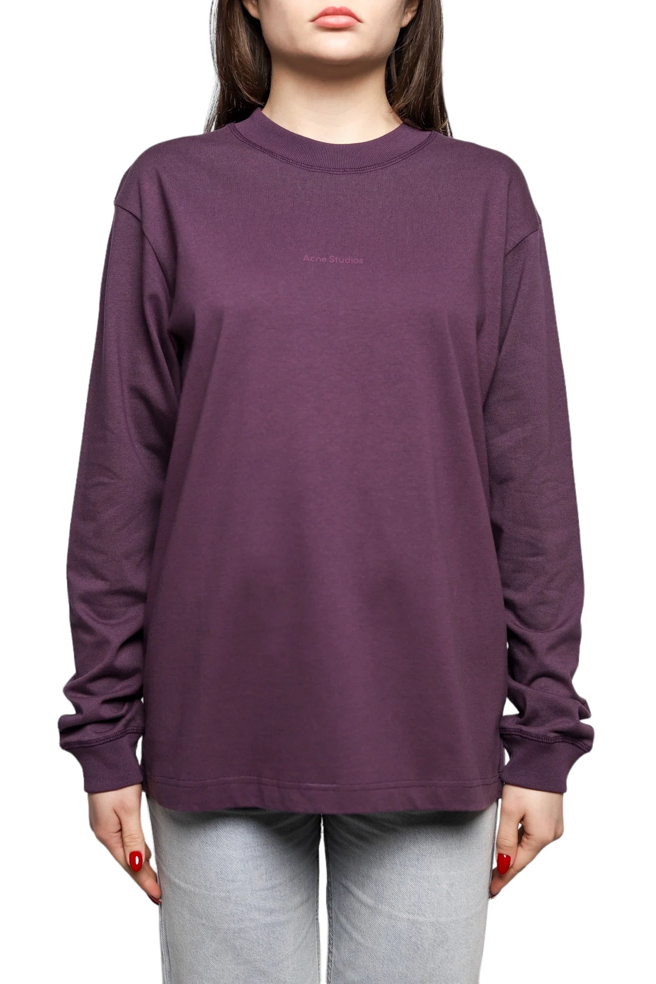 Acne Studios Simple Logo Long Sleeve Purple - Оригінал