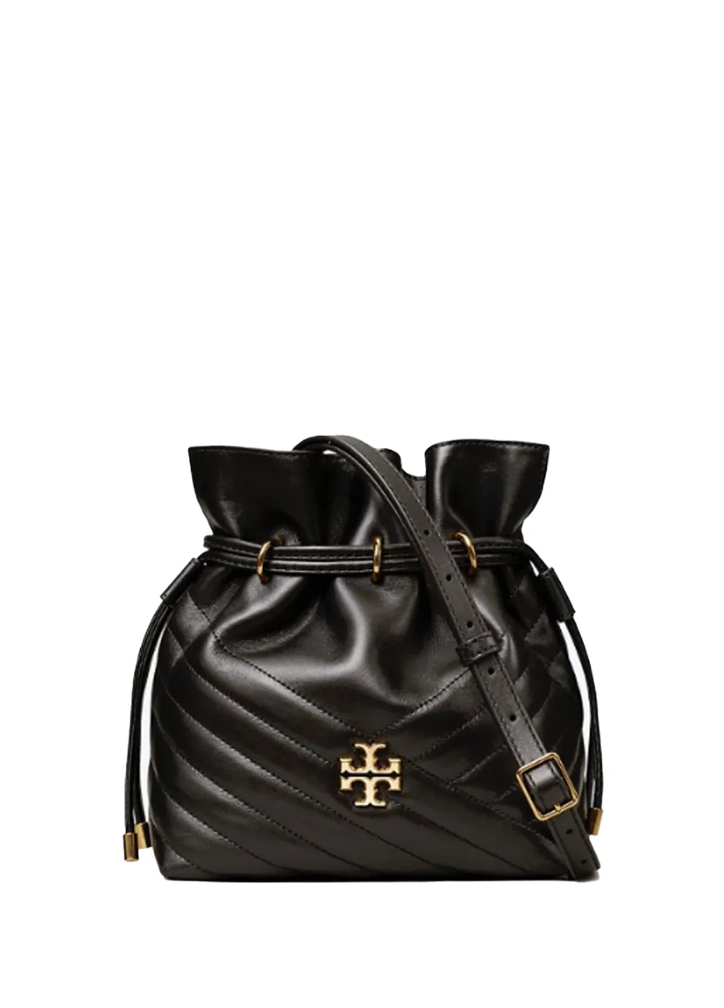 Tory Burch Kira Chevron Mini Bucket Bag Black - Оригінал