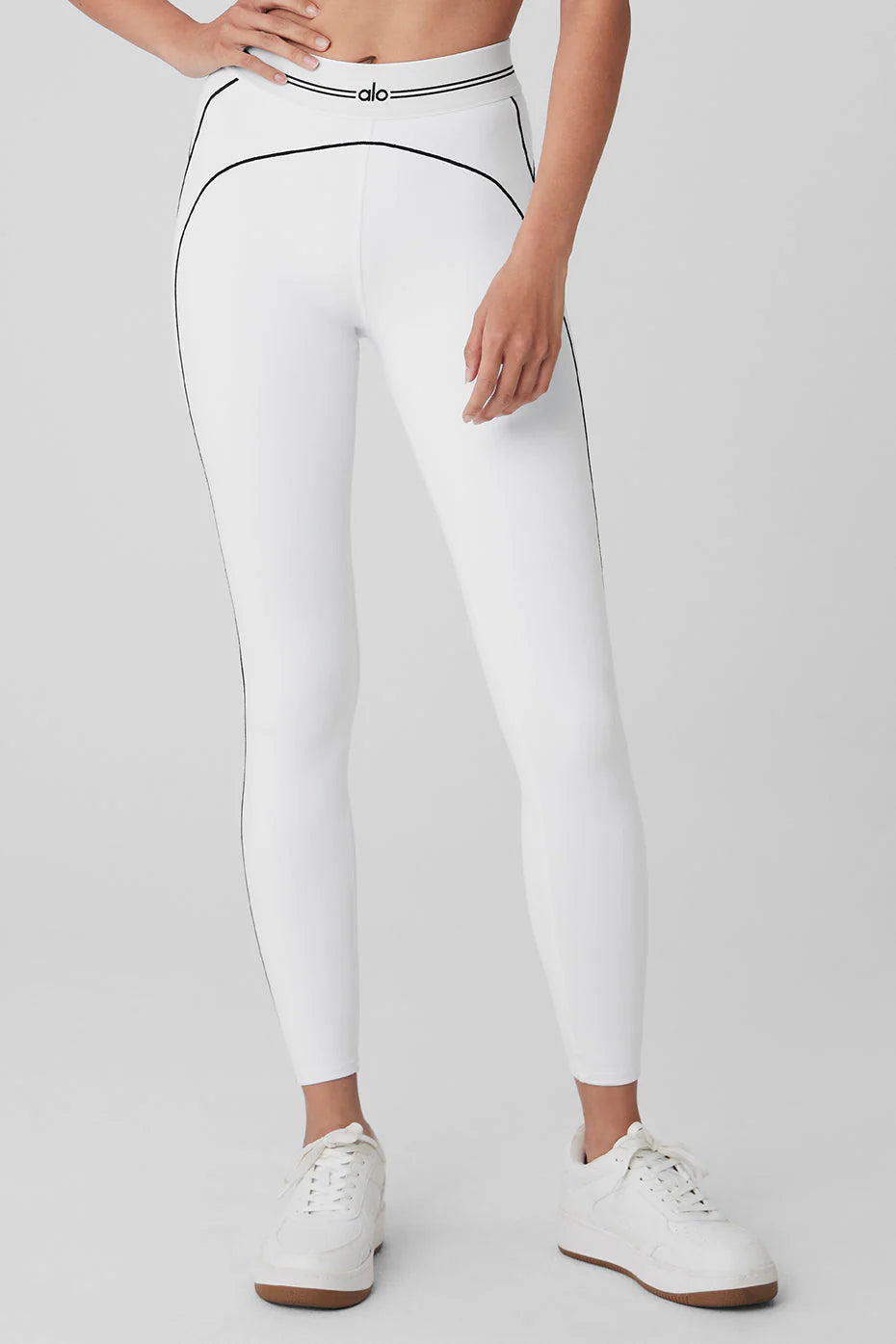Alo Yoga Airbrush High-Waist Heart Throb Legging White