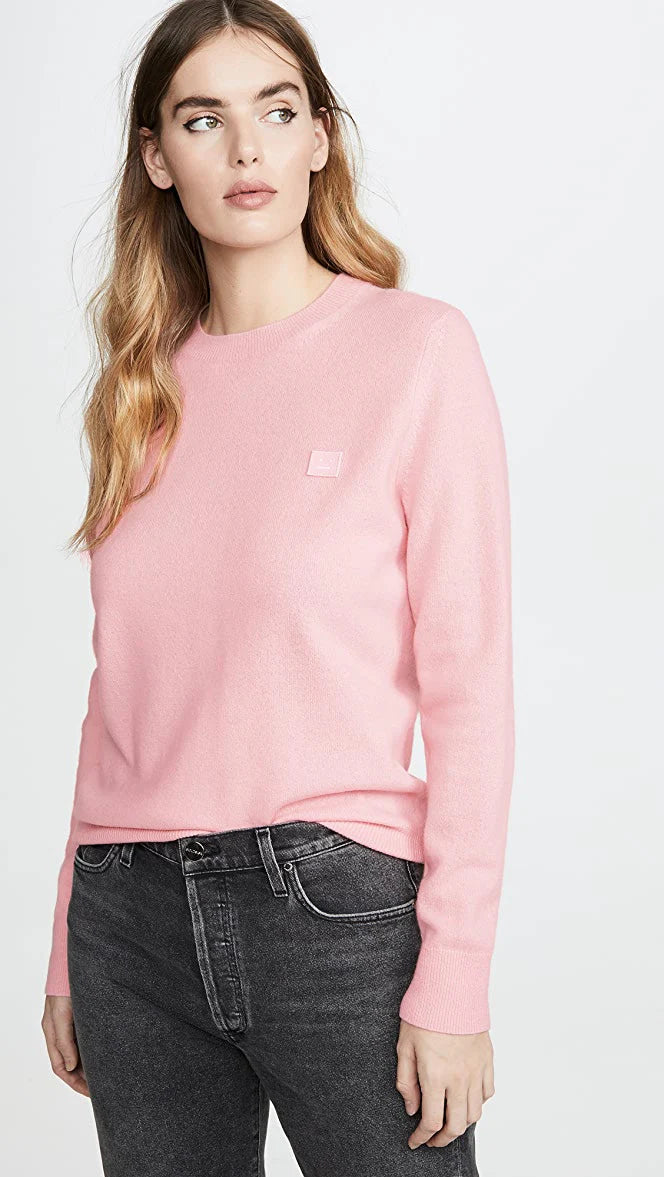 Acne Studios Mini Kalon Face Crew Knit Blush Pink - Оригінал