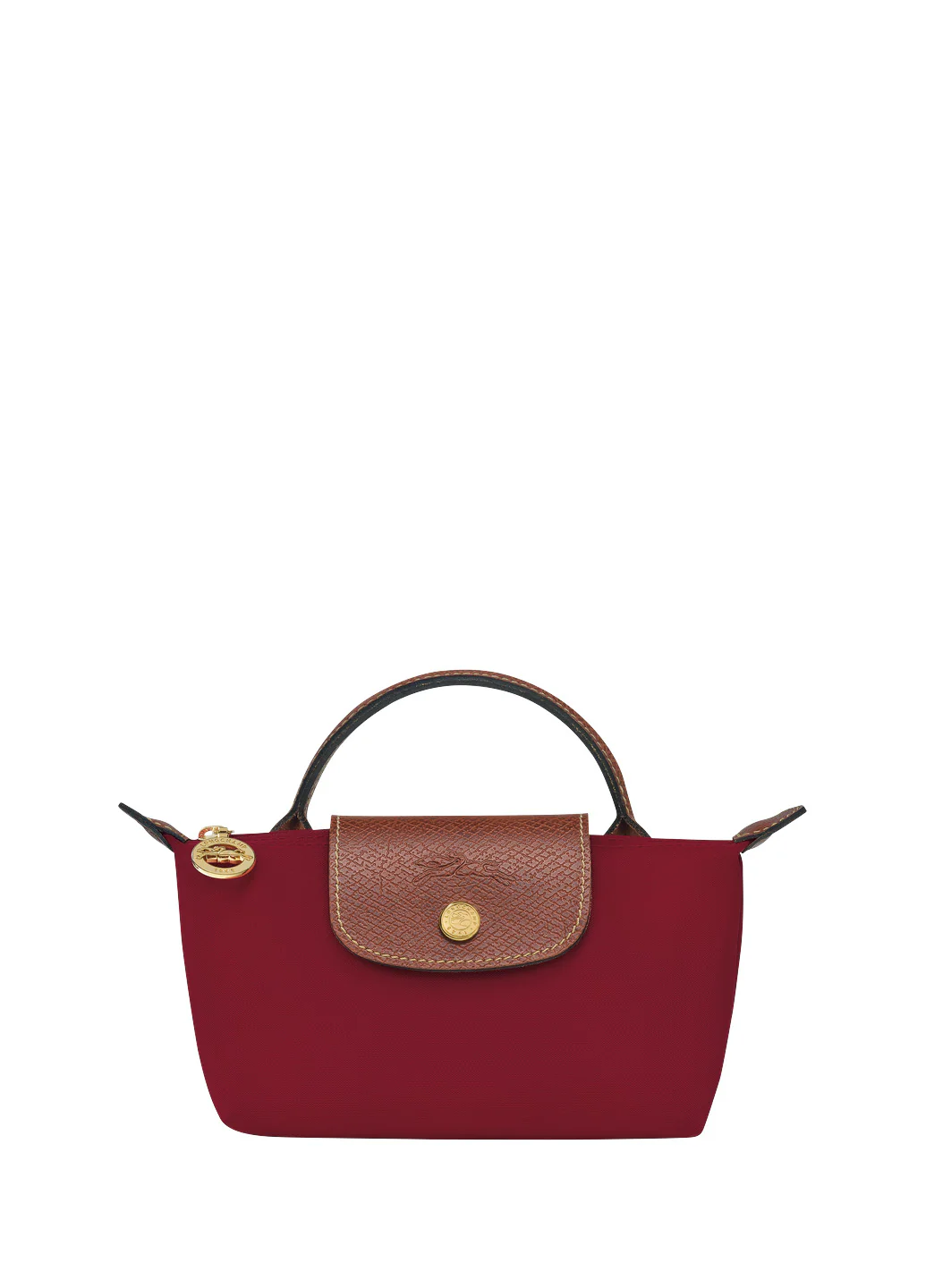 Longchamp Le Pliage Original Pouch With Handle Red