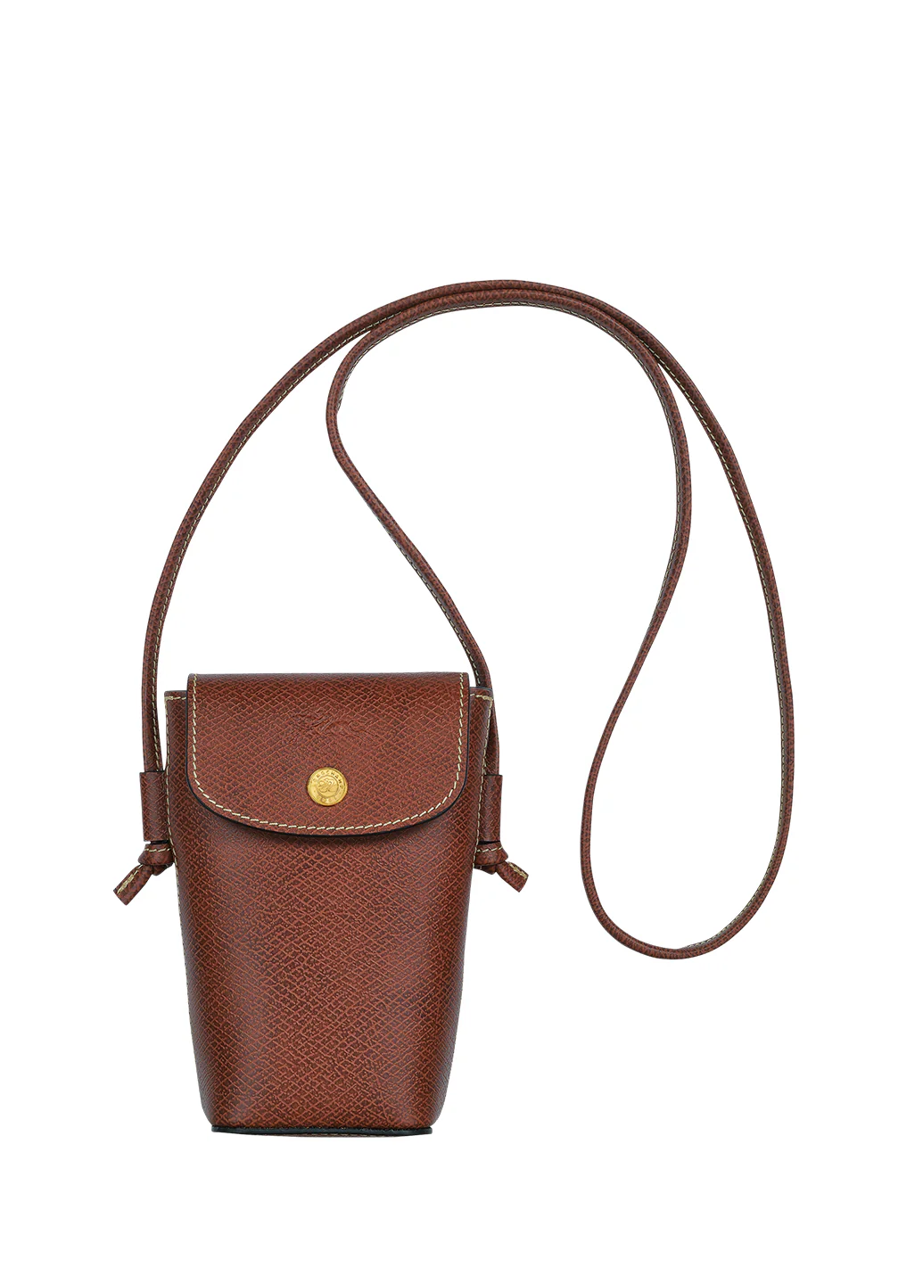 Longchamp Épure Phone Case With Leather Lace Brown