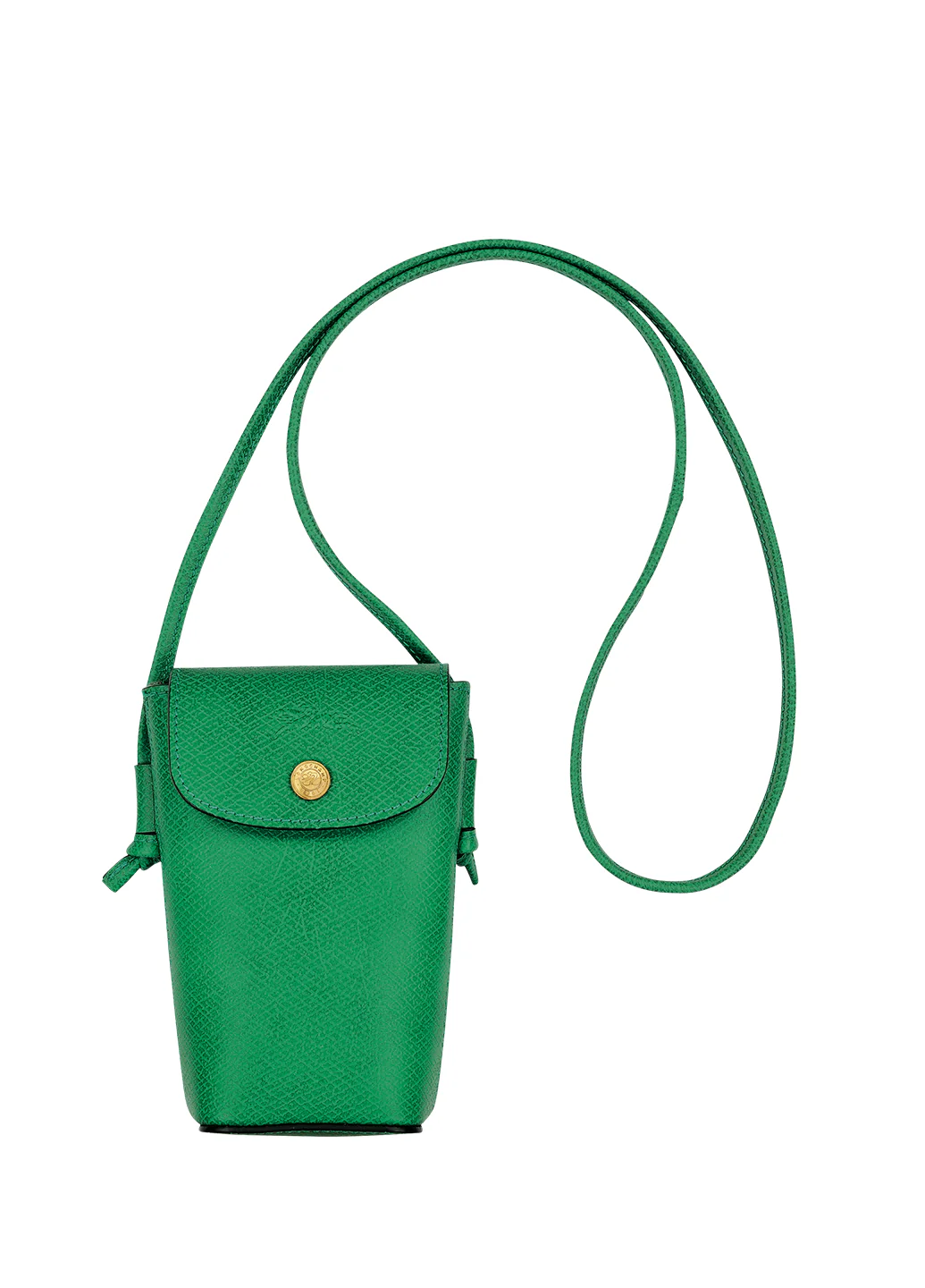 Longchamp Épure Phone Case With Leather Lace Green