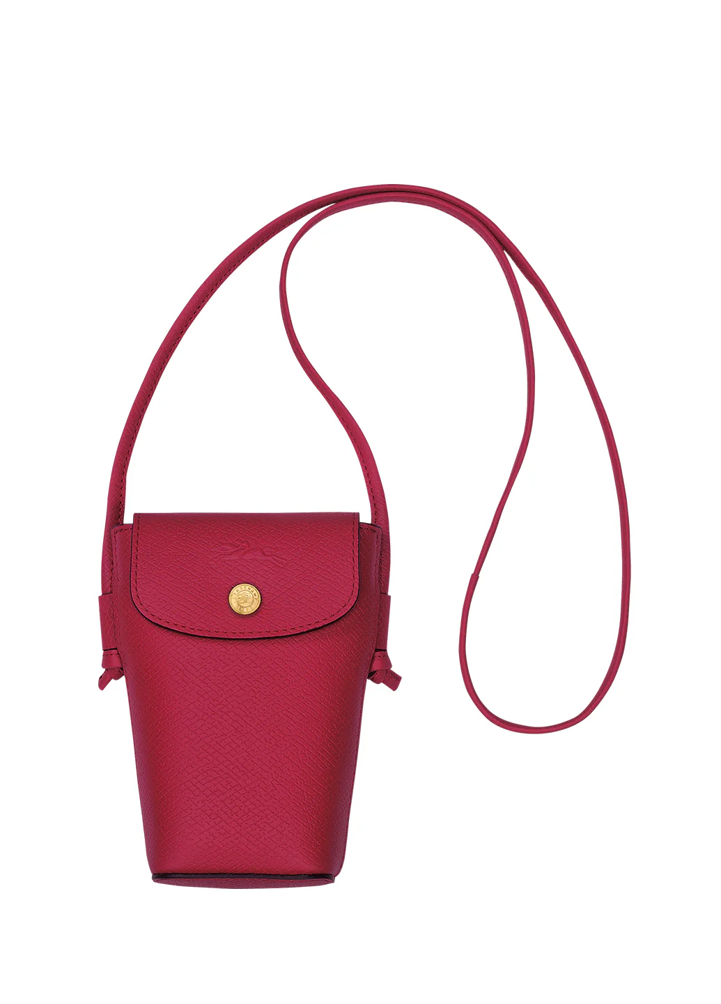 Longchamp Épure Phone Case With Leather Lace Magenta