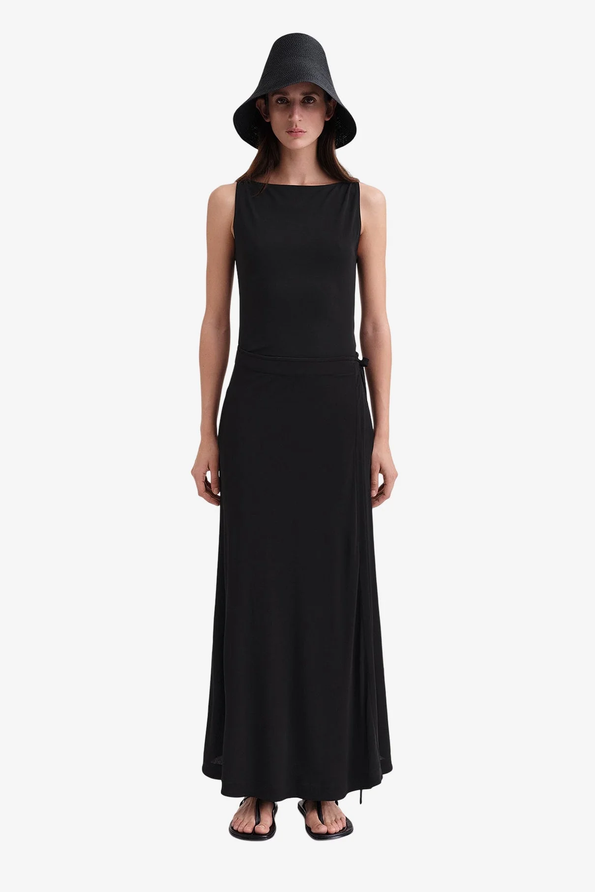 Toteme Sleeveless Boat Neck Top Black