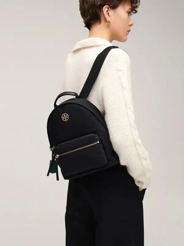 Tory Burch Small Metal logo Backpack Black - Оригінал