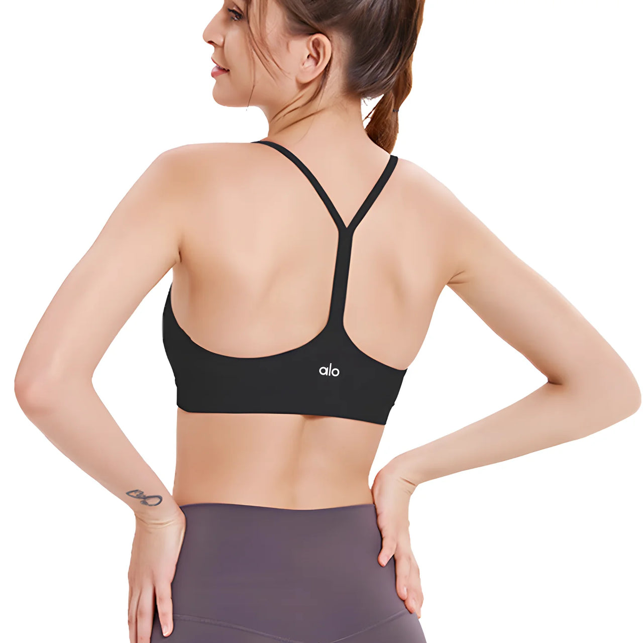 Alo Yoga Running Tanks Pilates Sports Bra Black